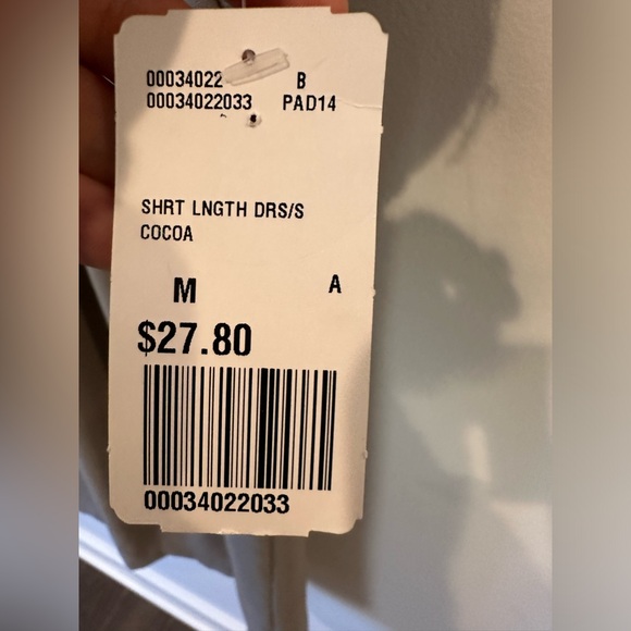 FOREVER 21 Women's Size M Classy Formal Pleated Beige Shift Dress NWT - Picture 5 of 10